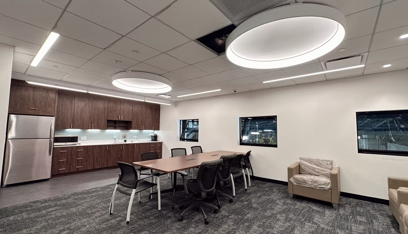 NYS DOT Fleet Facility finished break room in Brooklyn, NY